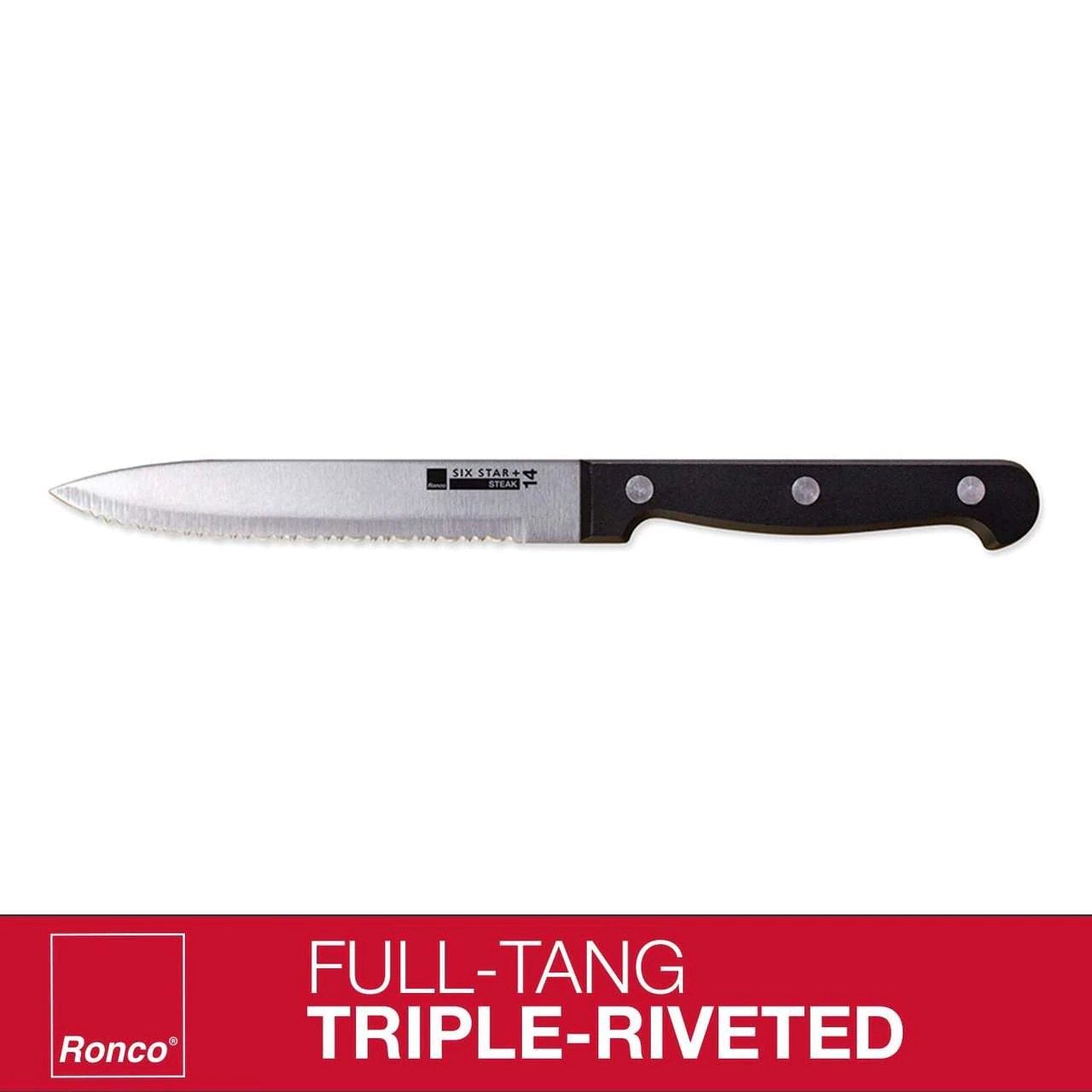 Frendorf | 4-teilige Set: Steakmesser Set Edelstahl gezahnte Klingen