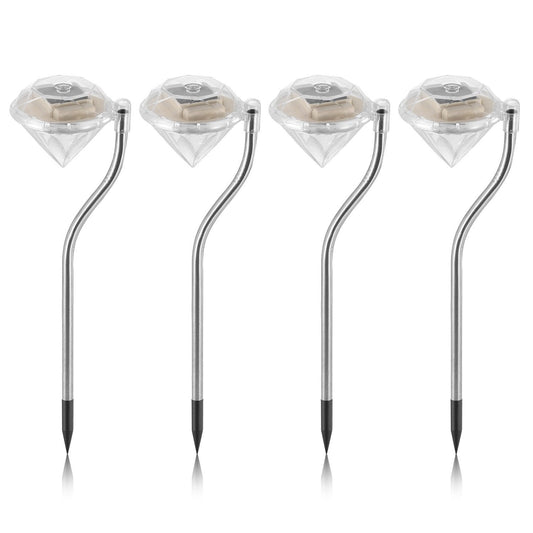Frendorf | 4-teilige: Solar Diamond LED Licht Weg Stake Dekorative Lampe