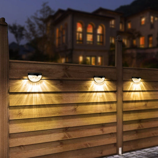 Frendorf | 4-Teilig: Solarzaun-Außenlichter