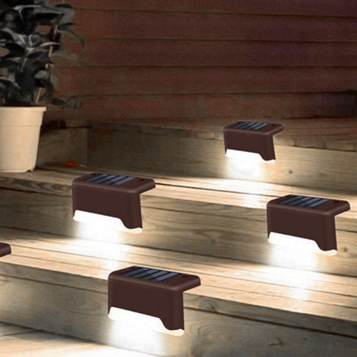 Frendorf | 4-teilige: Solarbetriebenes LED-Stufenlicht