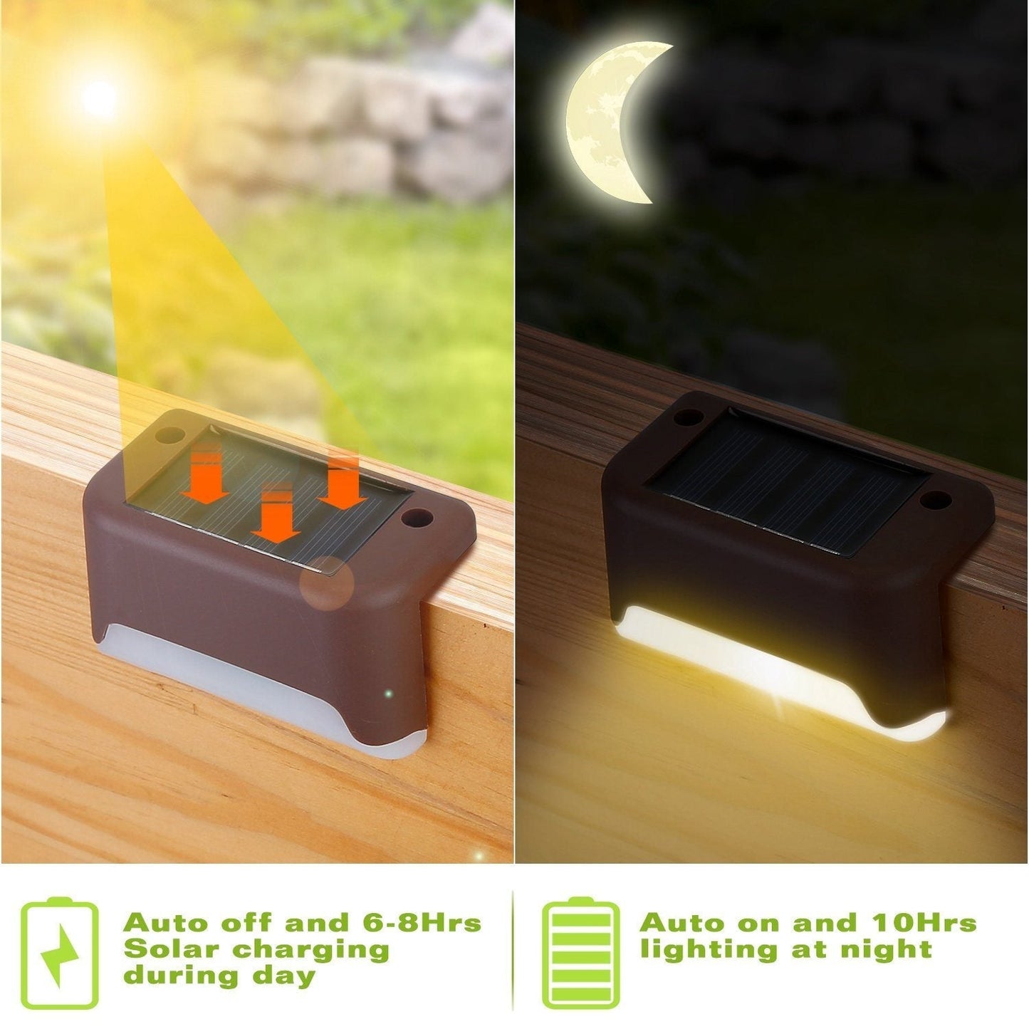 Frendorf | 4-teilige: Solarbetriebenes LED-Stufenlicht