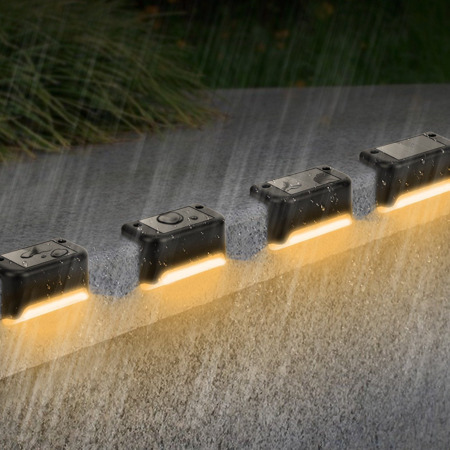 Frendorf | 4-teilige: Solarbetriebenes LED-Stufenlicht
