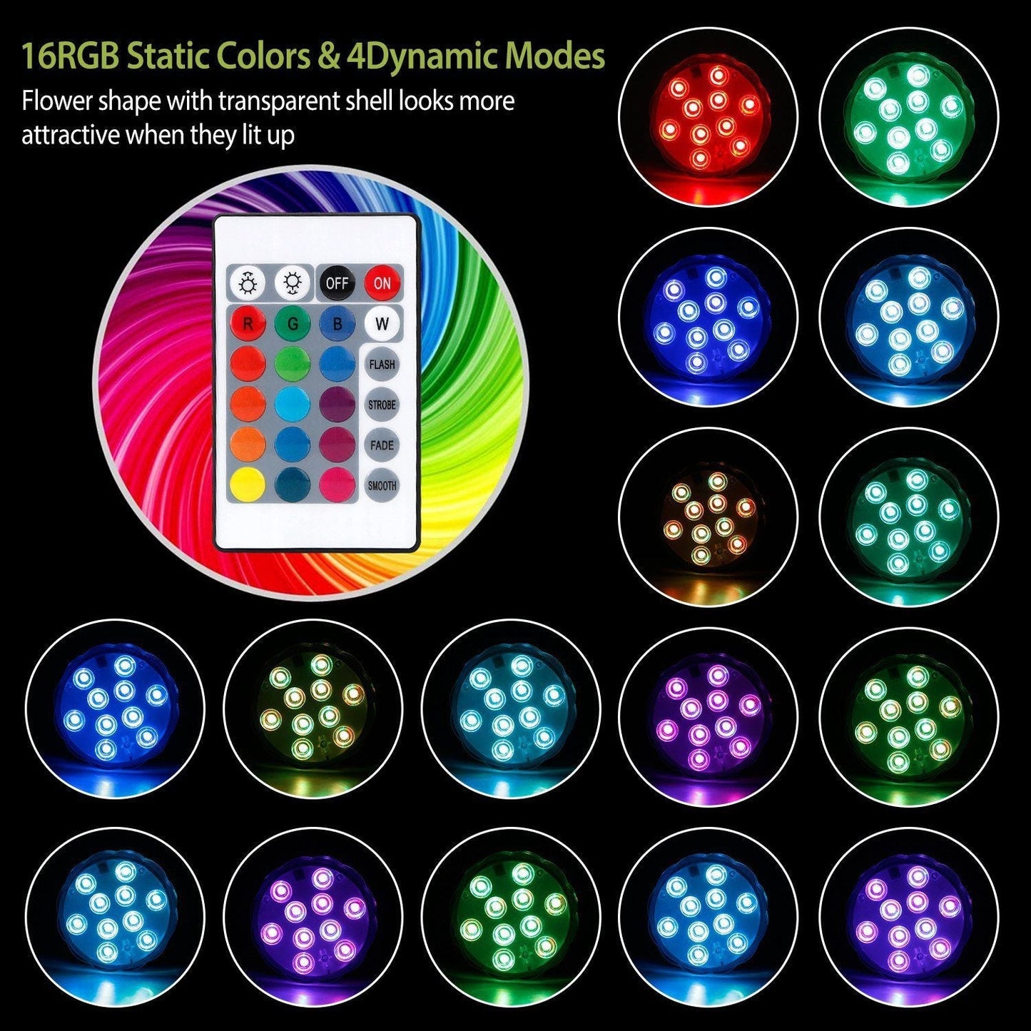 Frendorf | 4-Teilig: Unterwasser RGB LED Lichter