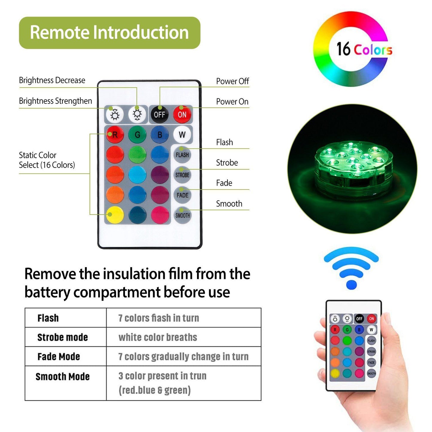 Frendorf | 4-Teilig: Unterwasser RGB LED Lichter