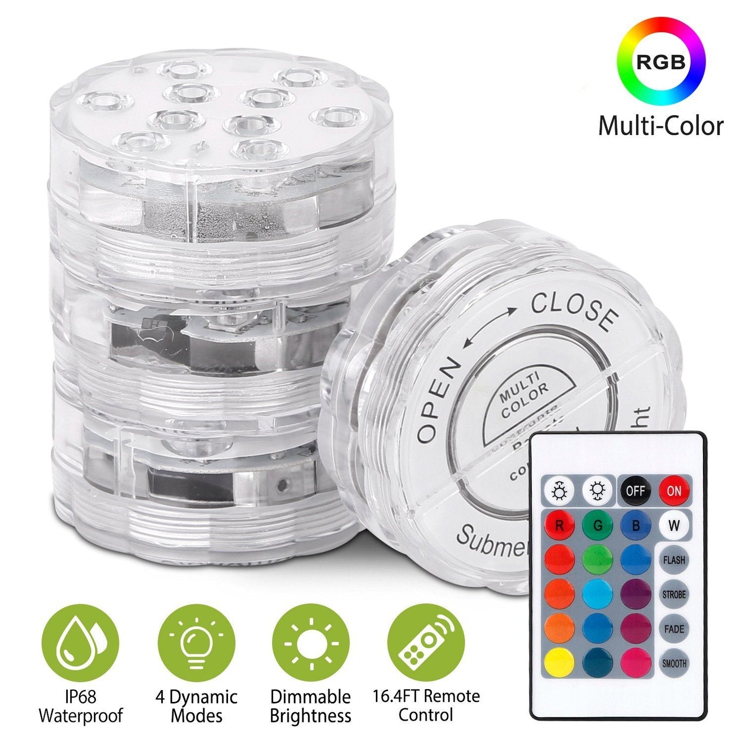 Frendorf | 4-Teilig: Unterwasser RGB LED Lichter