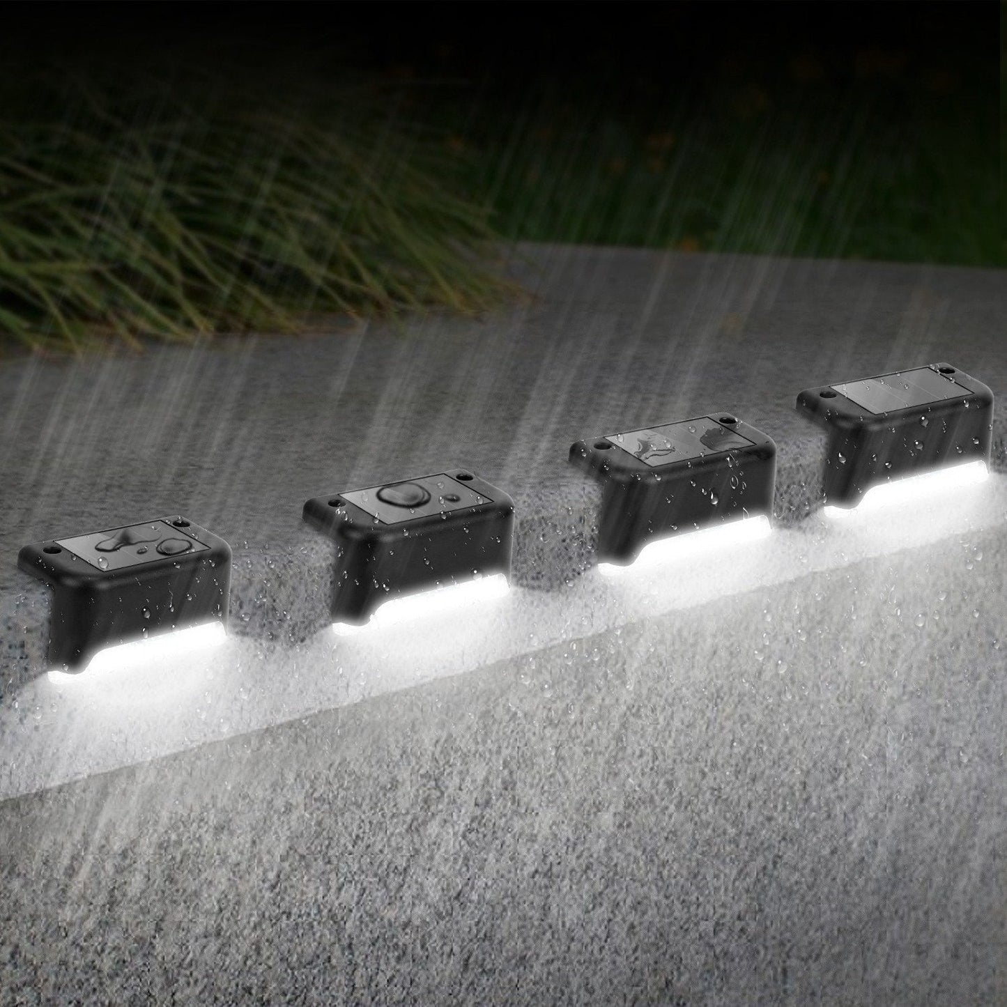 Frendorf | 4-teilig: Solarbetriebenes LED-Stufenlicht