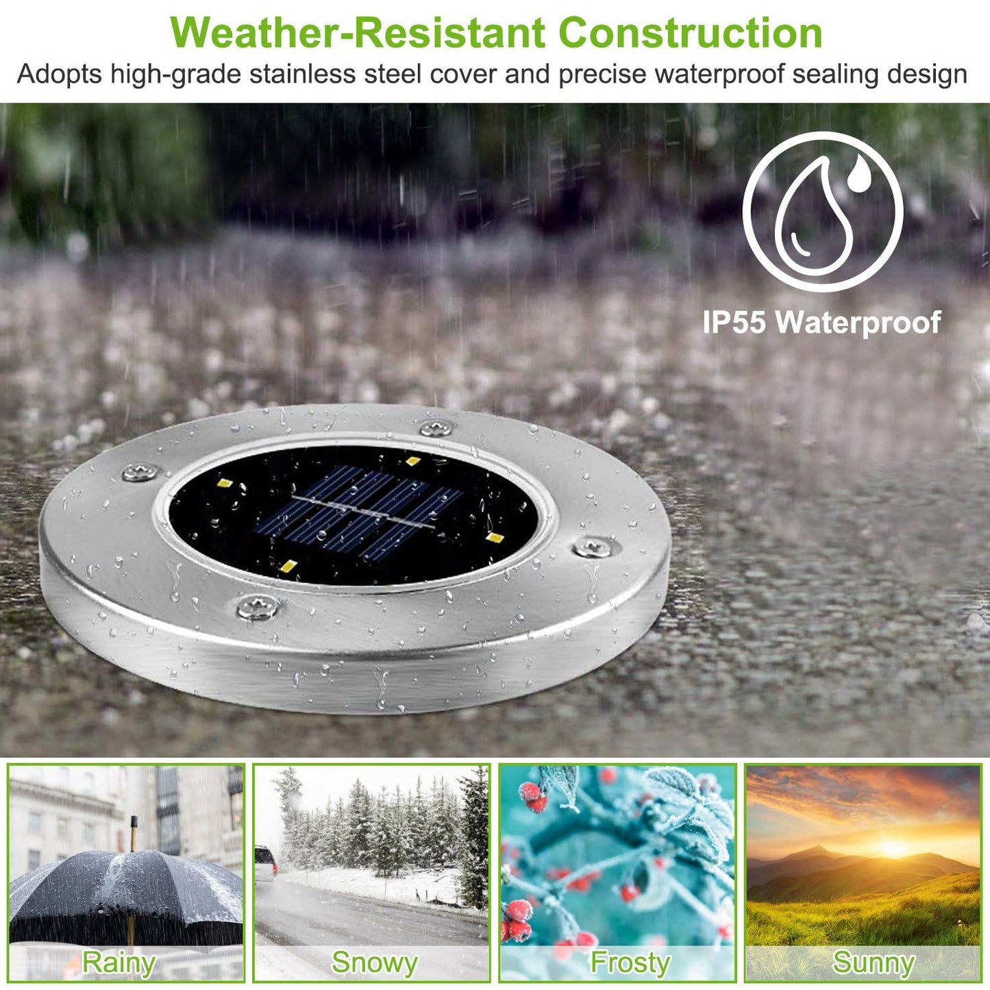 Frendorf | 4-Teilig: Solar wasserdichtes Bodenscheinwerfer