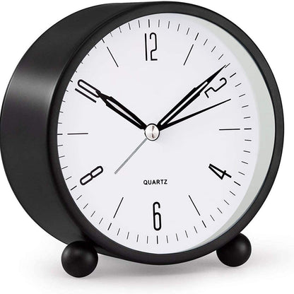 Frendorf | 4" Super Silent Non Ticking Analogwecker mit Nachtlicht
