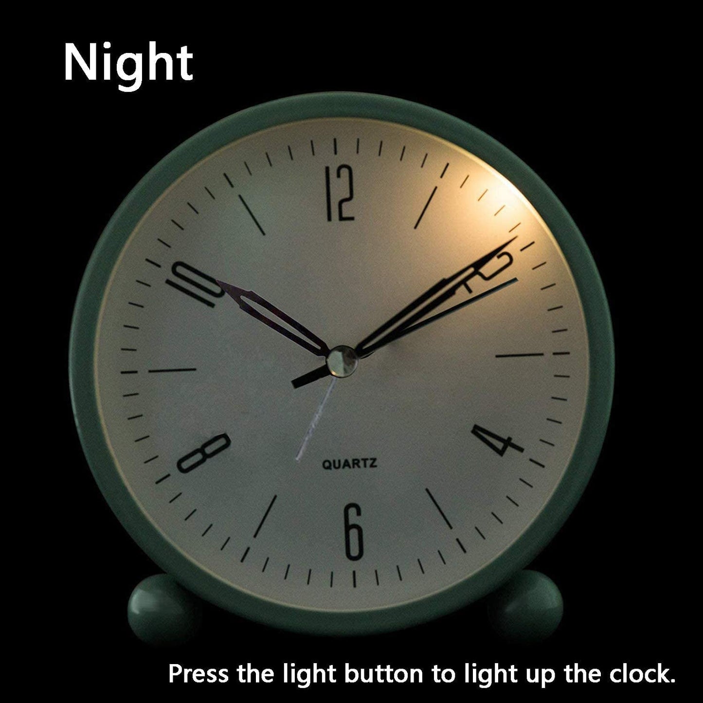 Frendorf | 4" Super Silent Non Ticking Analogwecker mit Nachtlicht