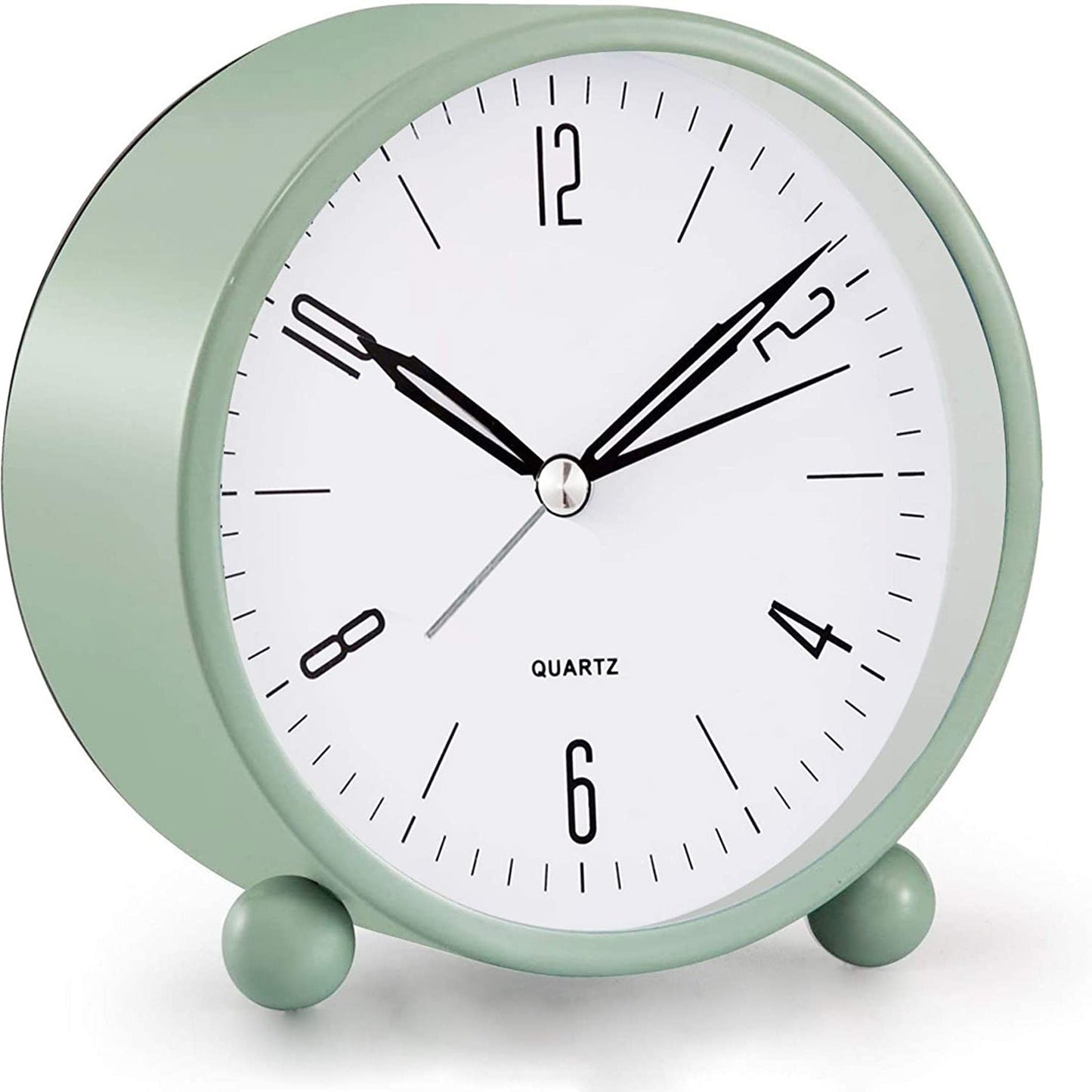 Frendorf | 4" Super Silent Non Ticking Analogwecker mit Nachtlicht
