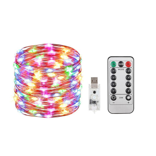 Frendorf | 40 Ft. USB Wasserdichte Fernbedienung LED Weihnachtslichterkette mit 8 Modi
