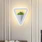 Frendorf | Weiß 1 Glühbirne Wandleuchte Minimalistische Acryl Dreieck LED Pflanzen Wandlampe in Warm/Weiß Licht