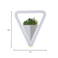 Frendorf | Weiß 1 Glühbirne Wandleuchte Minimalistische Acryl Dreieck LED Pflanzen Wandlampe in Warm/Weiß Licht