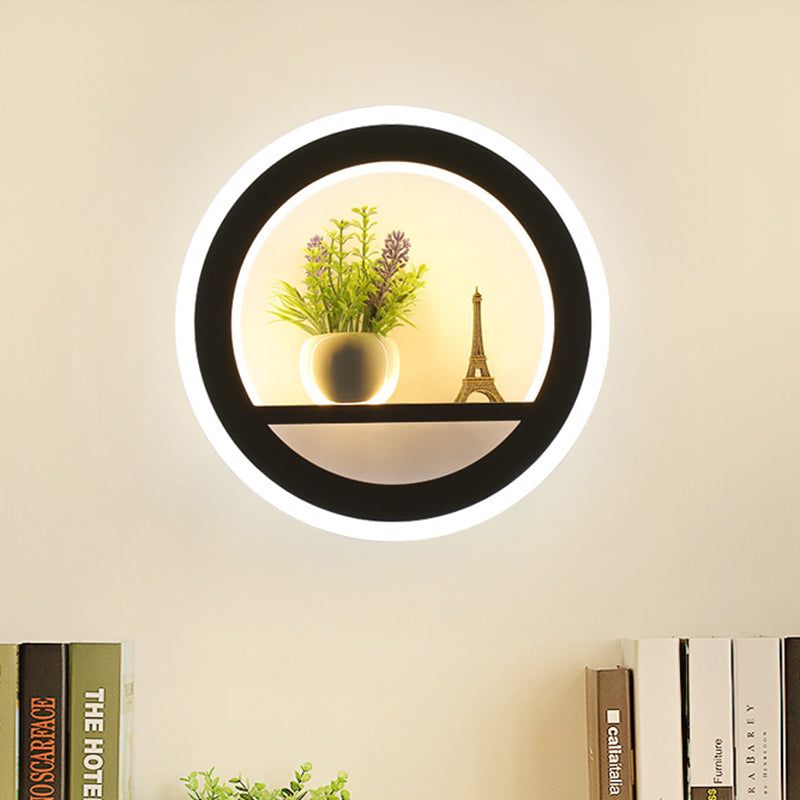 Frendorf | Metalen Witte Wandlamp Circulair 1 Hoofd LED Industriële Wandverlichting Fixture