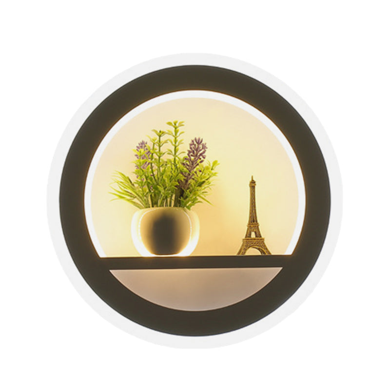 Frendorf | Metalen Witte Wandlamp Circulair 1 Hoofd LED Industriële Wandverlichting Fixture