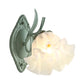 Frendorf | Schalengeschneider Schlafzimmer Wandleuchte Lampe Koreanische Blume Metall 1 Licht Grau und Grün Wandbeleuchtung
