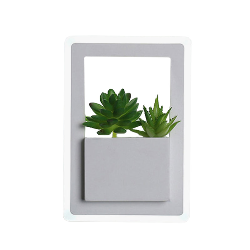 Frendorf | Acryl Witte Wandlamp Rond/Rechthoek/Ruit LED Industrie Plant Wandverlichting Armatuur in Warm/Wit Licht