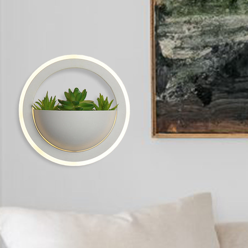 Frendorf | Acryl Witte Wandlamp Rond/Rechthoek/Ruit LED Industrie Plant Wandverlichting Armatuur in Warm/Wit Licht