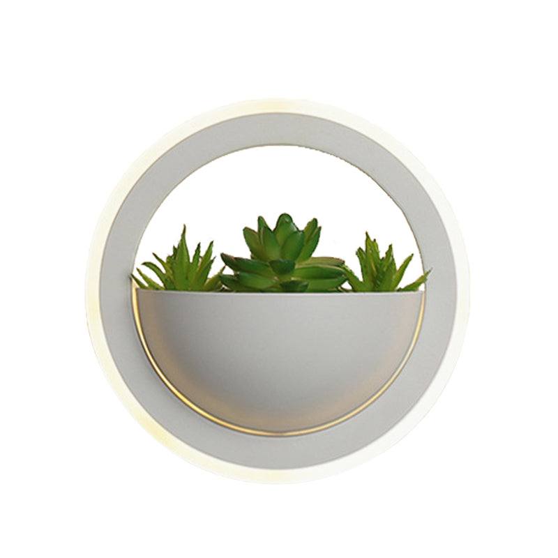 Frendorf | Acryl Witte Wandlamp Rond/Rechthoek/Ruit LED Industrie Plant Wandverlichting Armatuur in Warm/Wit Licht