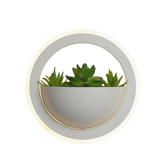 Frendorf | Acryl Witte Wandlamp Rond/Rechthoek/Ruit LED Industrie Plant Wandverlichting Armatuur in Warm/Wit Licht