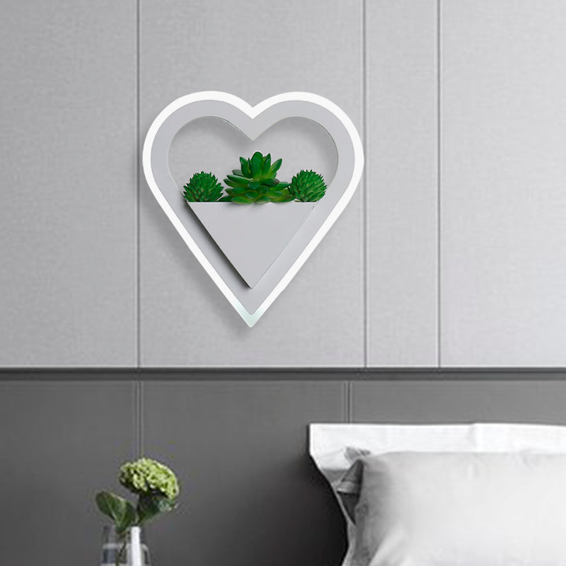 Frendorf | Acryl Witte Wandlamp Rond/Rechthoek/Ruit LED Industrie Plant Wandverlichting Armatuur in Warm/Wit Licht