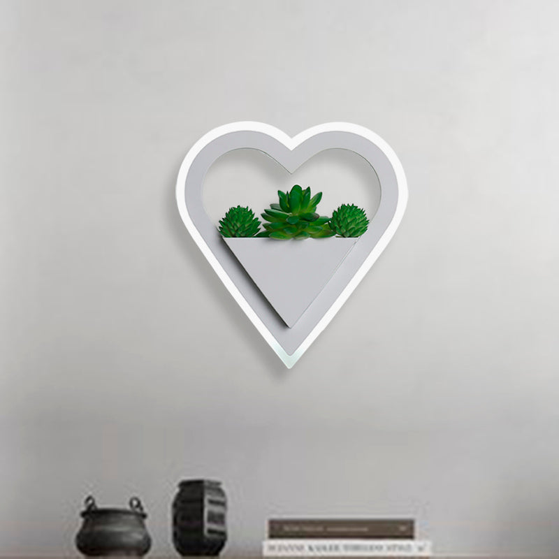 Frendorf | Acryl Witte Wandlamp Rond/Rechthoek/Ruit LED Industrie Plant Wandverlichting Armatuur in Warm/Wit Licht