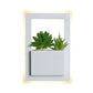 Frendorf | Witte LED Wandverlichting Minimalistische Acryl Rectángles Wandlamp met Planten Decoratie voor Slaapkamer, Warm/Witte Licht