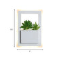 Frendorf | Witte LED Wandverlichting Minimalistische Acryl Rectángles Wandlamp met Planten Decoratie voor Slaapkamer, Warm/Witte Licht