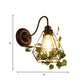 Frendorf | 1 Licht Wandverlichting Fixture Industrieel Diamant / Globe / Vierkante Metaal LED Wandlamp Sconces in Zwart met Planten