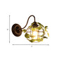 Frendorf | 1 Licht Wandverlichting Fixture Industrieel Diamant / Globe / Vierkante Metaal LED Wandlamp Sconces in Zwart met Planten