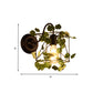 Frendorf | 1 Licht Wandverlichting Fixture Industrieel Diamant / Globe / Vierkante Metaal LED Wandlamp Sconces in Zwart met Planten