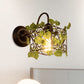 Frendorf | 1 Licht Wandverlichting Fixture Industrieel Diamant / Globe / Vierkante Metaal LED Wandlamp Sconces in Zwart met Planten