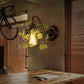 Frendorf | 1 Licht Wandverlichting Fixture Industrieel Diamant / Globe / Vierkante Metaal LED Wandlamp Sconces in Zwart met Planten