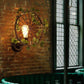 Frendorf | 1 Licht Wandverlichting Fixture Industrieel Diamant / Globe / Vierkante Metaal LED Wandlamp Sconces in Zwart met Planten