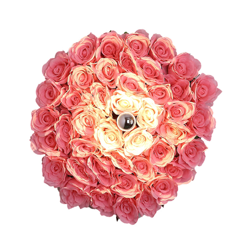 Frendorf | Metalen Rozen Wandlamp Industrie 1 Lamp Restaurant LED Muurverlichting in Roze, 12,5"/16,5"/20,5" Dia