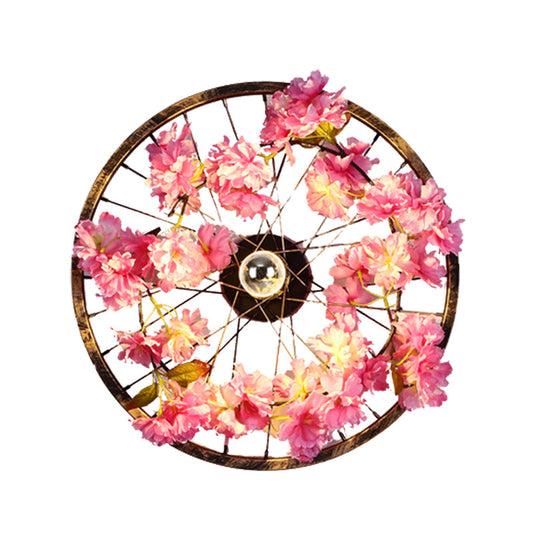 Frendorf | Antique Wheel Wandmontage Verlichting LED Metaal Kerselaar Wandlamp Licht in Messing, 12.5"/16.5"/20.5" Dia