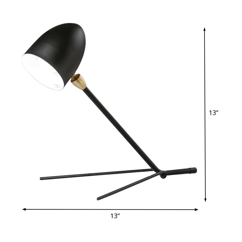 Zeitgenössische 1 Kopf Aufgabenbeleuchtung Schwarze Kuppel Lese Buch Licht mit Metallschirm
