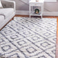Frendorf | DiamondLuxe Shag - Teppich mit Diamantmuster | Shaggy Hochflorteppich | Weich & Modern | Perfekt für Wohnzimmer