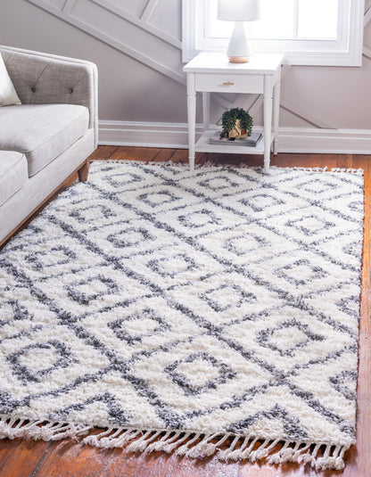 Frendorf | DiamondLuxe Shag - Teppich mit Diamantmuster | Shaggy Hochflorteppich | Weich & Modern | Perfekt für Wohnzimmer
