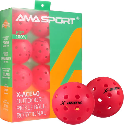 Frendorf | 40-Loch Pickleballs Set Outdoor Pickleball Bälle Rotational Leichtgewicht USAPA Pickleball Ball