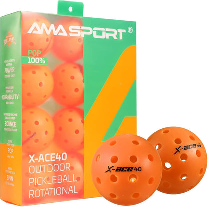 Frendorf | 40-Loch Pickleballs Set Outdoor Pickleball Bälle Rotational Leichtgewicht USAPA Pickleball Ball
