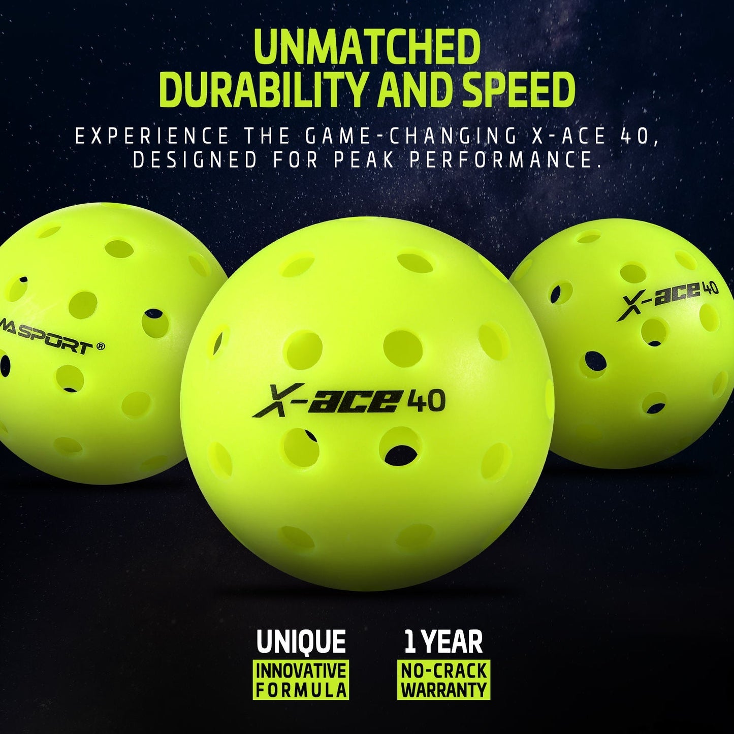 Frendorf | 40-Loch Pickleballs Set Outdoor Pickleball Bälle Rotational Leichtgewicht USAPA Pickleball Ball