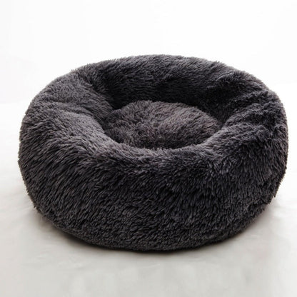 Runder Plüsch Beruhigender Donut Hundebett für kleine bis große Hunde