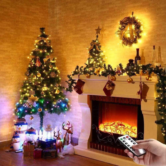 Frendorf | 40ft USB Wassertätig Fernbedienung LED Weihnachts-Lichterkette mit 8 Modi