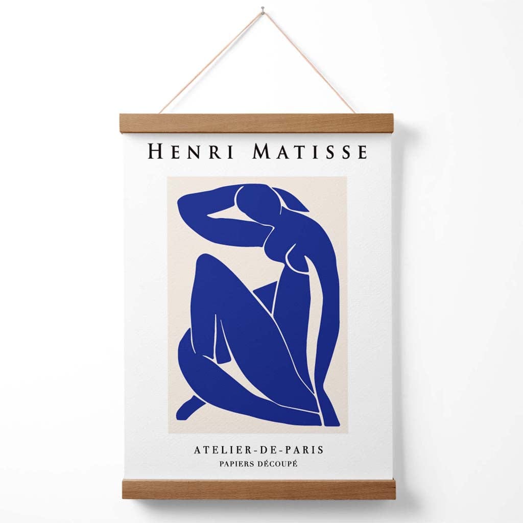 Matisse Nude Blau und Beige Ausstellungsposter mit Aufhängung