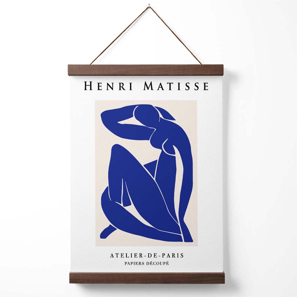Matisse Nude Blau und Beige Ausstellungsposter mit Aufhängung