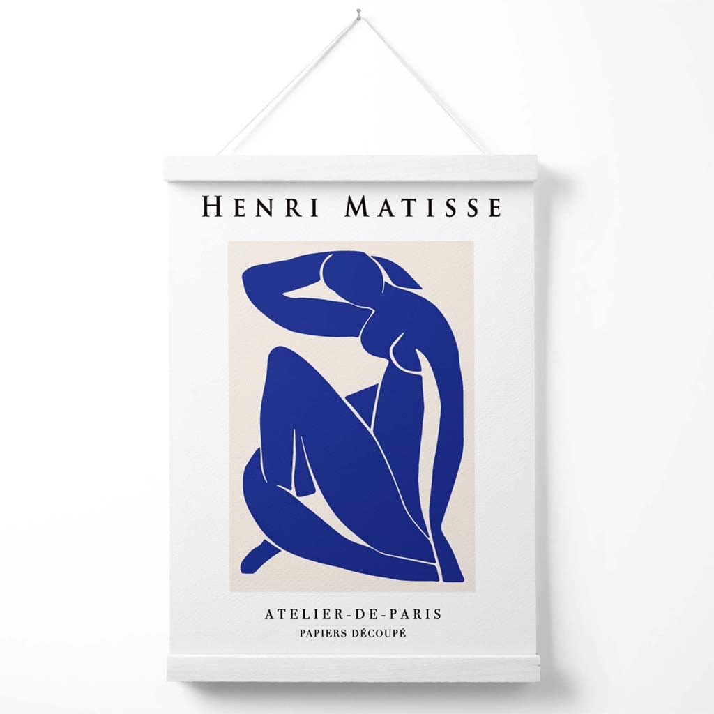 Matisse Nude Blau und Beige Ausstellungsposter mit Aufhängung