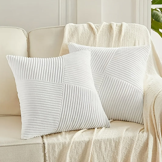 Frendorf | 2-teilige Bohemian Stil Corduroy Kissenbezüge – Weich und stilvoll für Sofa und Bett