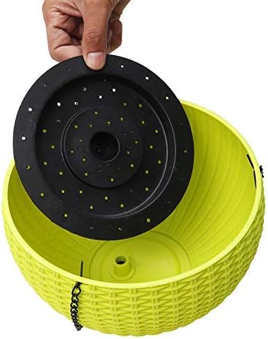 Frendorf | Geflochtener Hängekorb für Pflanzen mit Kette – Ideal für Balkon und Garten