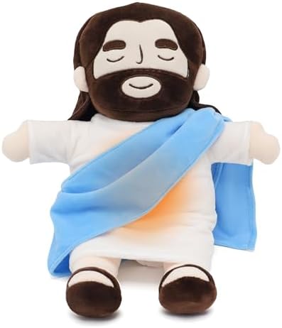 Frendorf | Tröstender Jesus Plüschspielzeug mit Beruhigender Atmung & Geräuschen